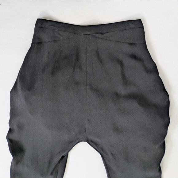 GIVENCHY Dropped Crotch Pants Women's S 38 Black Viscose Pleated Avant Garde - Picture 5 of 10